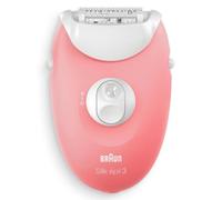 Depiladora Braun Silk-épil 3 SES 3-176 Rosa Blanco 20 pinzas 2 velocidades masaje