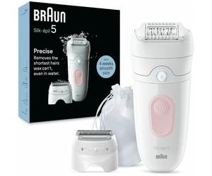 Depiladora braun silk epil series 5 5-030/ con batería/ 4 accesorios