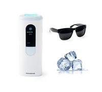 InnovaGoods® Depilación láser Función frío, dispositivos IPL depilación láser 5 niveles de energía y 2 Modos de uso, 999.999 Flashes, Max 11 J/cm, Depiladora Luz Pulsada para Piernas, Bikini, Axilas