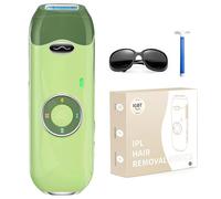 Depiladora de luz pulsada sin dolor con energía máxima 22J, IPL depiladora láser con tecnología innovadora IGBT, apta para hombres y mujeres cara, axilas, piernas, cuerpo (verde)