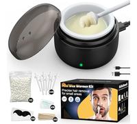Depiladora de Nariz con Cera para Hombre y Mujer: Depiladora Facial con mini Calentador, Calor Rápido, Eliminar Nariz/Orejas/Facial/Cejas Pelos, Resultado Hasta 4 Semanas,100g Cera, 20 Aplicadores