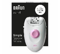 Depiladora Braun Silk-épil 1 1-000 20 Pinzas SoftLift Rosa Blanco AC