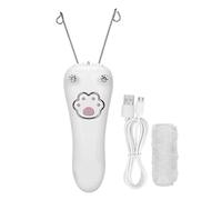 Depiladora eléctrica con hilo de algodón para el cuerpo, depilación con hilo facial, para afeitadora de piernas, color blanco