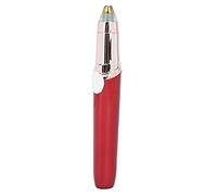 Depiladora Eléctrica, Diseño de Cuerpo de Lápiz Labial, Afeitadora de Cabello, sin Dolor, Pequeña, Portátil para Depilación de Labios, Mejillas, Barbilla, Nariz, Pelo, Orejas, Pelo, Cejas(rojo)