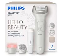 Depiladora Eléctrica Philips Beauty Set 9900 BRE738/00 Inalámbrica 2 Ajustes 7 Cabezales Seco y Húmedo Compacta