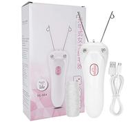 Depiladora facial eléctrica, depiladora facial eléctrica, máquina de enhebrado, herramienta de depilación física para labios faciales(Rosa)