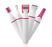 Depiladora femenina 5 en 1 para mujer, cuerpo y cara, multifuncional, depiladora de afeitado, removedor de vello impermeable, eléctrico, para hombres y mujeres, eliminación facial, piernas, cejas