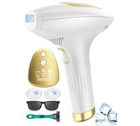Depiladora Laser, Indolora IPL con Refrigeración, Depiladora Luz Pulsada 3 en 1 HR/SC/RA con 9 Niveles de Energía, 999999 Flashes, Modo Manual y Automático, para Mujer Hombre, Rostro, Bikini, Cuerpo