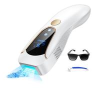 Depiladora Laser IPL con Función de Refrigeración, 19.35 J Depiladora Luz Pulsada con 9 Nivel de Energía, 2 Modos, 999.900 Luz Pulsada para Mujer y Hombre, Piernas, Bikini, Axilas, Cara, Cuerpo