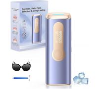 Depiladora Laser IPL con Refrigeración, 9 Niveles de Energía, 3 en 1 Innovadora Función, 999,900 Flashes, Depiladora Luz Pulsada Indolora para Todo el Cuerpo Morado