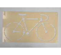 DEPINCOR Plantilla Reutilizable para Carril Bici, Material PVC Resistente, 85 cm x 45 cm, Marcado de Suelo para Aparcamiento de Bicicletas