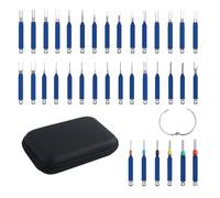 Depinning Tool, 36 piezas Terminal Remover, Electrical Connector Release Kit, Sturdy Pin Extractor Set for Automotive Wire, Appliance, Panel Removal, Door Trim, Battery, Wiring Harness, Mecánico