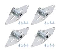 Depisuta 4 Bisagras para Puerta de Garaje Tamaño 1, Kit de Herrajes para Puerta de Repuesto Galvanizado de Acero Resistente con 16 Tornillos de Instalación, para de Garaje