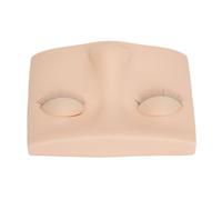 Depisuta Cabeza de maniquí de las Pestañas, Kit de Práctica de Extensión de Pestañas Reutilizable con 3 Pares de una Sola Capa para el Entrenamiento de Principiantes (PINK)