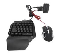 Depisuta Conjunto de adaptadores de Teclado y ratón de una Mano, Conjunto de conversor de Teclado y ratón 4 en 1 con Soporte telefónico, Iluminación de Fondo RGB Adaptador