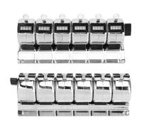 Depisuta Contador Mecánico de Acero Inoxidable de 4 Dígitos, Contador de Cuenta de Metal para Conteo de Personas en Aeródromos, Manual con para Estadísticas de Fábrica