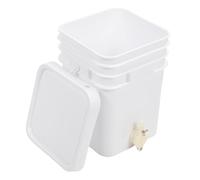 Depisuta Cubo para miel, equipo extractor de miel de plástico de 20 l con compuerta y tapa, suministros apícolas versátiles para mejoras en el hogar o limpieza doméstica