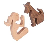 Depisuta de Madera para Amantes de los Perros, Perro Tallado en Madera, Regalos Conmemorativos para la Pérdida de, Estatua de, Decoración del Hogar, Decoraciones de Pequeñas (A)