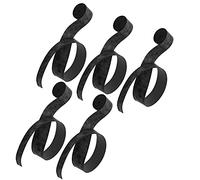 Depisuta Empuñadura Overgrip Mate Resistente Al Desgaste de 5 Piezas para Accesorios de Raqueta de Tenis, Protector Mate para Varias Raquetas (Black)