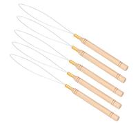 Depisuta Enhebrador de Agujas de Lazo para Extensiones de Cabello, 5pcs Kit de Agujas Flexibles de Lazo para Extensiones de Cabello Micro Links Kit para de o Plumas