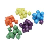 Depisuta Juego de Dados de Palabras, Desarrollo de Vocabulario de Ritmo Rápido, Juego de Palabras de Dados de Letras Ortográficas para Viajes, Campamentos y Noches Familiares, de