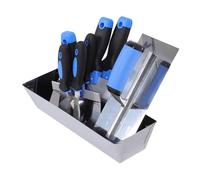 Depisuta Kit de Herramientas para Manos de Paneles de Yeso, 8 Piezas de Cuchillo de Paneles de Yeso de Acero Inoxidable con Cuchillo de Masilla y Bandeja de Barro de 14 Pulgadas