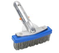 Depisuta Limpiador de Cepillo para Piscina, Limpiador Duradero de Acero Inoxidable para Estanque de SPA, Herramienta de Limpieza de Piso de Pared para Uso Doméstico (5,5 Pulgadas, Acero Inoxidable)