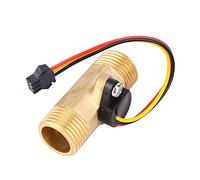 Depisuta Medidor de Flujo de Efecto Hall G1/2 Pulgadas Rosca Macho Sensor de Flujo Mínimo de 1~30 L, Resistencia de Aislamiento para Monitoreo de Corriente