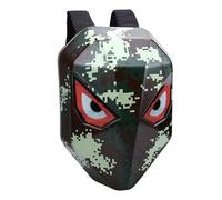 Depisuta Mochila LED Knight, Bolsa Impermeable para Casco de Equitación de Motocicleta con Pantalla a Color Programable, Mochila Portátil de Viaje de Gran Capacidad para Acampar