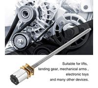 Depisuta Motor de Engranaje de CC con Eje de Salida Largo de 100 Mm Adoptado Bobina de Alambre de Cobre para Brazos Mecánicos y Juguetes Electrónicos (6V 200 RPM)