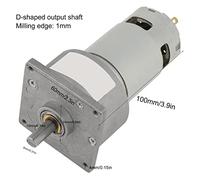 Depisuta Motor de Engranaje de Metal Micro DC12V/24V 35W de Baja Velocidad con CW/CCW Ajustable para Automatización de Oficinas, Automatización del Hogar (Metal, DC12V/24V) (#18)