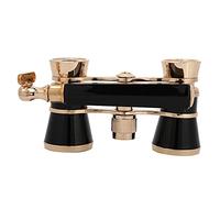 Depisuta Ópera Binocular Teatro Telescopio 3X25 Potencia Visualización Clara para Mujeres Niñas Niños Plástico 11 * 6.3 * 3cm (Black)