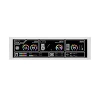 Depisuta Pantalla de Temperatura de PC de 8,8 Pulgadas, 1920x480 178 Ángulo de Visión Amplio Panel de Sensor de PC Pantalla Caja de Computadora Secundaria, Panel de Sensor de (White) (White)