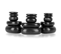 Depisuta Piedra de Aceite Esencial para Masaje con Piedras Calientes, Juego de 20 Piezas, de Spa para Pies de Basalto Negro, Redondas Suaves de Primera Calidad para Ir a Casa