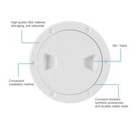 Depisuta Placa de Cubierta Marina para Barco, Tapa de Diseño Moldeado ABS Profesional, Blanca, 6 Pulgadas, Reemplazo Directo para Tapa de Cubierta de Yate, Resistente a la Intemperie (4 Pulgadas