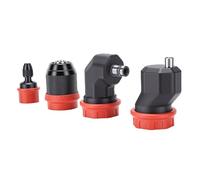 Depisuta Portabrocas sin Llave, 4 Piezas Adaptador de Destornillador Rápido Autoajustable de 6,35 Mm Herramienta de Conversión Compatible con Vástago Hexagonal de 1/4 de Pulgada