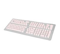 Depisuta Pudding KeyCaps, 129 Teclas Lintas Teclas PBT 2 Inyección de Color Perfil de OEM Transparente con 61 62 64 68 84 87 104 108 Teclado Mecánico de Juegos (Rosado)
