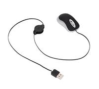 Depisuta Ratón Portátil Pequeño, Cable Retráctil de Superficie Brillante para Ordenador Portátil, Plug and Play con Cable, Ratón de Viaje, para Ordenador para 7 ME ABS y PVC