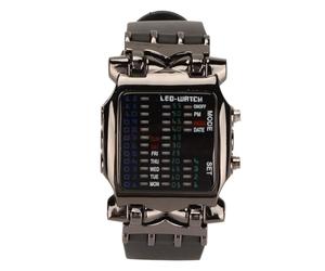 Depisuta Relaj de Pulsera Binario, Relaj Digital Led de Matriz Colorida con Correa de Silicona, Relocejes de Pulsera con Retroiluminaciódn Lider