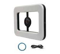 Depisuta RGB magnético Selfie luz del teléfono, Luz Recargable de teléfono portátil 390 led de vídeo magnética de Doble Lado con 3 montajes para Zapatos fríos y 1/4 Hilo de trípode