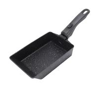 Depisuta Sartén Tamagoyaki, Sartén para Tortilla Japonesa de Aluminio Antiadherente con Revestimiento Cerámico con Desmontable a Prueba de Calor, para Estufa de Gas (BLACK)