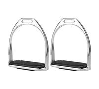 Depisuta Suminillos de Montaña de Caballos, Estribos de Silla de Montar en Inglés de Hierro con Almohadilla de Goma para Conducir Cómodo