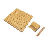 Depisuta Tablero de Bloqueo de Crochet, 6 Pasadores de 3 Mm con Madera Sintética para Proyectos de Crochet, Tablas de Bloqueo de bambú Granny Square para Entusiastas de los Tejidos y Principiantes