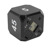Depisuta Temporizador de Cubos, Movimiento de Inducción de Giroscopio Configuración de Tiempo Ajustable Temporizador con Modo Mudo para Estudiar el Salón de Clases de Entrenamiento (Black)