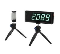 Depisuta Temporizador Láser Inalámbrico para Sprints, Reloj de Carrera Infrarrojo con Batería, Cronómetro para Correr con Reflector y Soportes, Temporizador de Campo Portátil