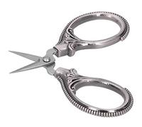 Depisuta Tijeras de Costura para Bordado, Tijeras Duraderas de Corte de Uñas de Tela de Papel de Acero Inoxidable para Viajes a Casa (Plata Negro)