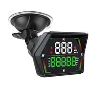 Depisuta Universal Car Heads Up Display, Velociómetro GPS de pantalla led de ajuste automático del brillo con Alerta de sobrevelocidad y fatiga, Velocidad de visualización en tiempo