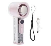 Depisuta Ventilador de Turbo de Mano de 5 Velocidades con Refrigerador de Hielo, 16000 Rpm Potente Ventilador de Hielo de Enfriamiento de Alta Velocidad, 3000 MAh Recargables Ventiladores (Rosado)