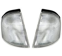 Depo - Juego de intermitentes delanteros (incluye casquillo, bombilla PY21W, izquierda y derecha)