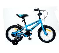 DEPORBIKES®️ Bicicleta de niño 12 y 14 Pulgadas | Bicicleta Infantil para niños 3-5 años + Frenos V-Break + Ruedas estabilizadoras | Bicicleta cómoda y Segura Ideal para niños (Azul, 14 Pulgadas)